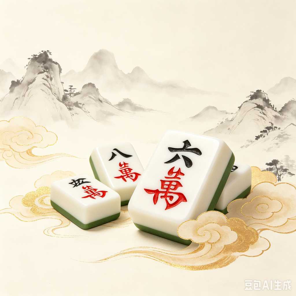 retro vintage mahjong set